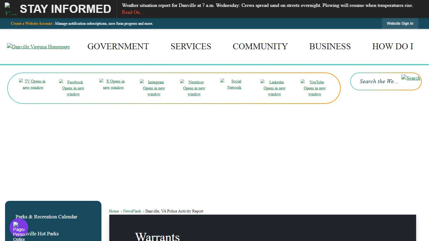 Warrants • City of Danville