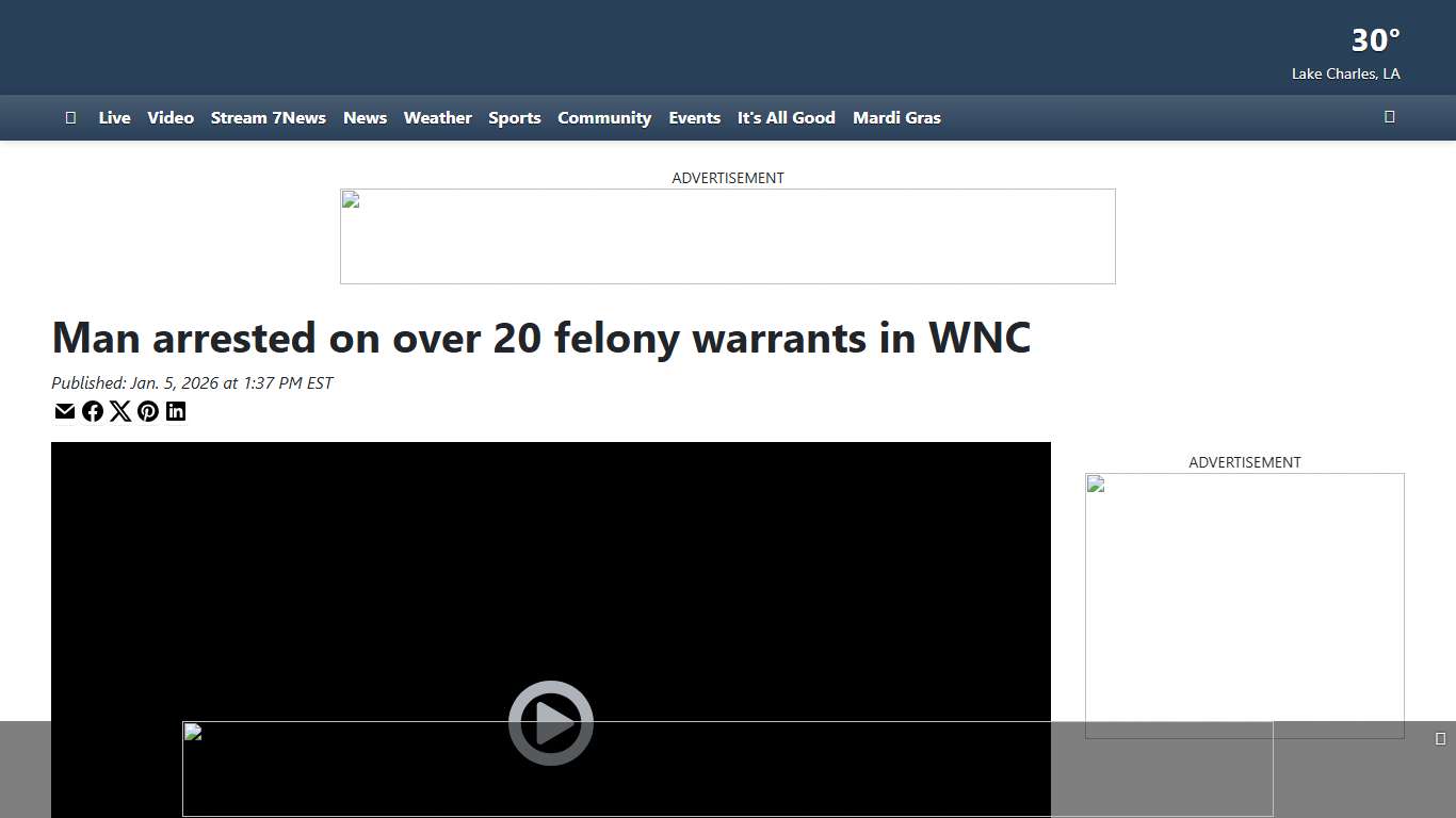 Man arrested on over 20 felony warrants in WNC